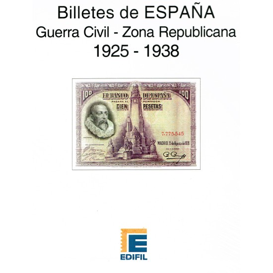 Álbum Billetes de España Guerra Civil (Zona Republicana) (1925-1938)