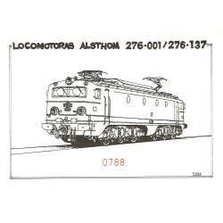 Sobre temático con 6 postales LOCOMOTORAS ALSTHOM